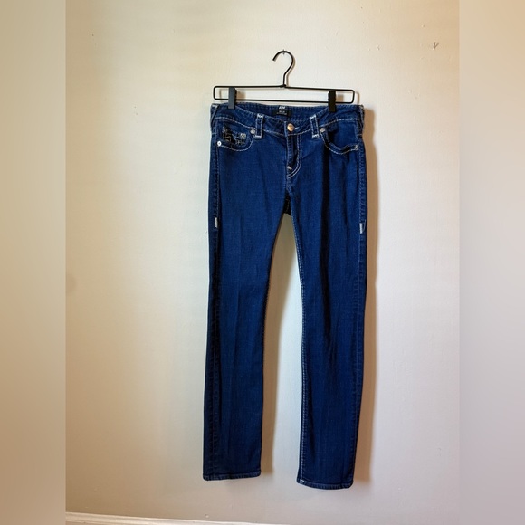 True Religion Billie Low Rise Straight Leg Jeans Dark Wash Women’s Size 29 - Picture 3 of 8